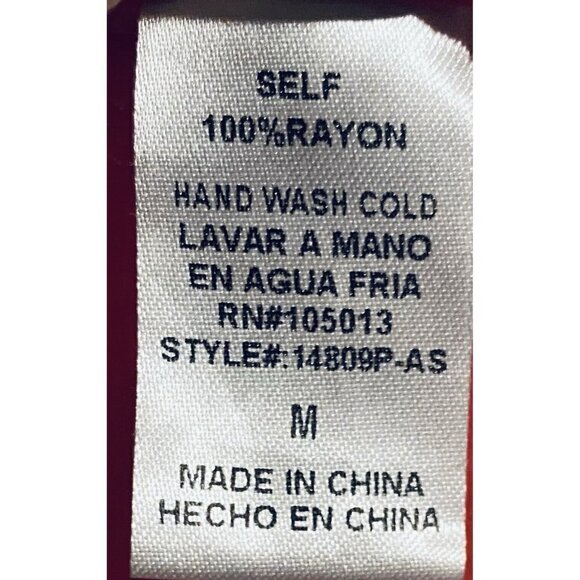 Altard State Top Womens Medium Red Floral Embroidered Peasant Boho Flowy - Picture 6 of 7